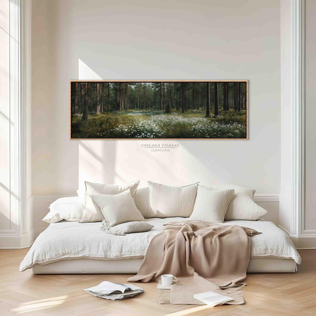 Nature Forest Wall Art – Woodland Landscape Canvas for Rustic Decor - Etsy