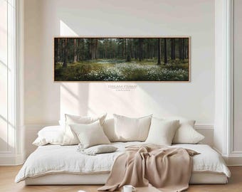 Nature Forest Wall Art – Woodland Landscape Canvas for Rustic Decor
