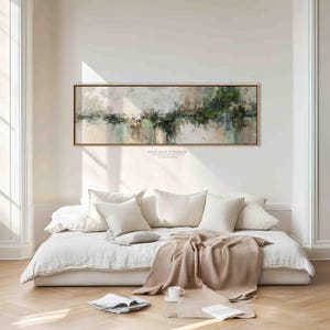 Modern Neutral Wall Art – Abstract Landscape Canvas, Earth Tone Decor