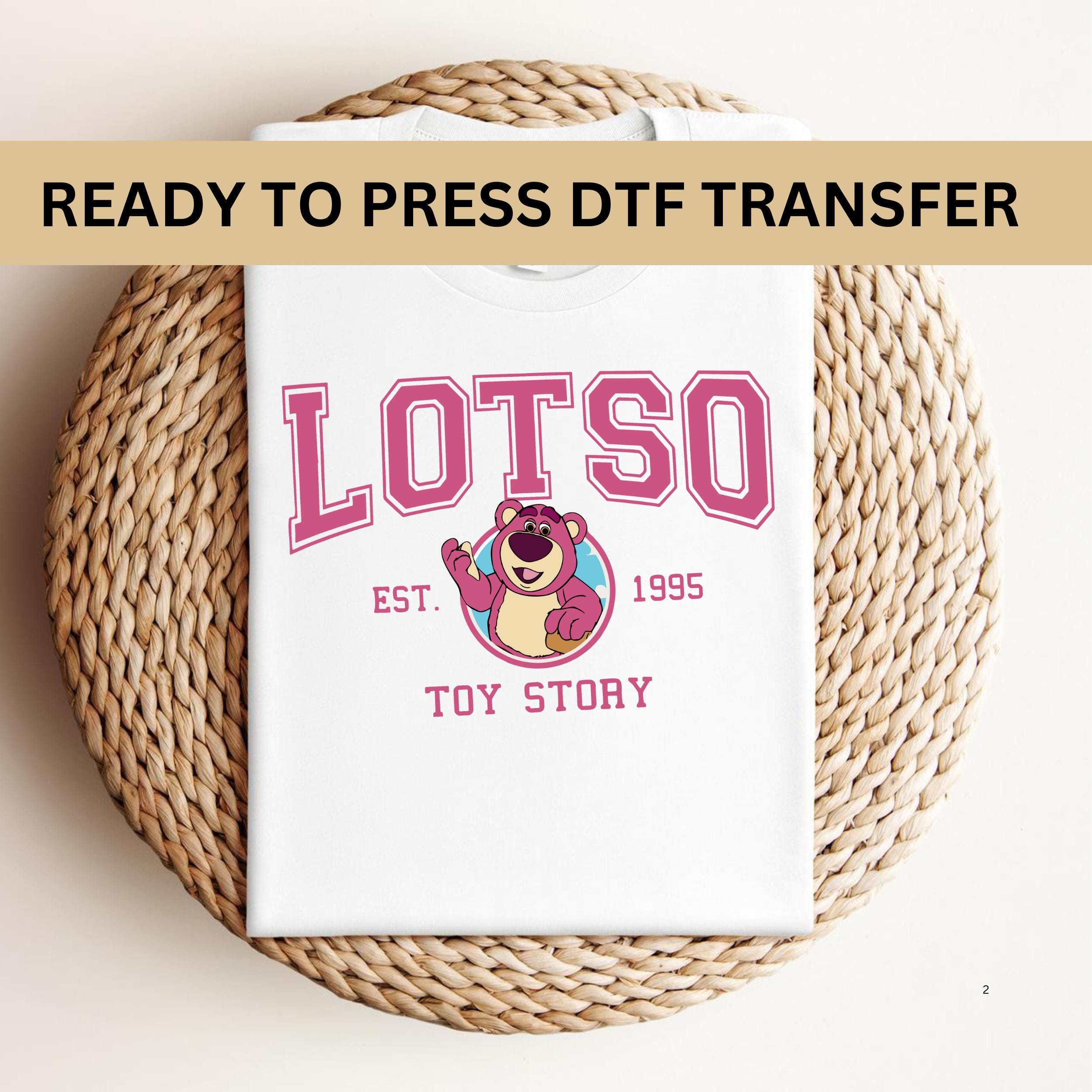 Toy Story Lotso Bear Rento DTF, Disney Toy Story, Huggin Bear DTF ...