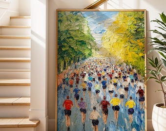 Summer Park Running Art Print: Motivational Running Poster