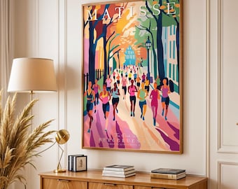 Matisse Style Parkrun Art Print: Vibrant Running Poster 201