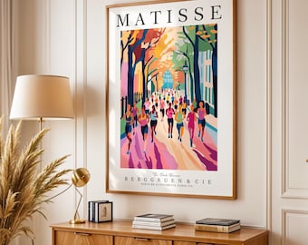 Matisse Style Running Art Print: Vibrant Running Poster 203
