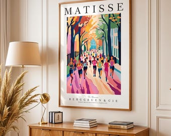 Matisse Style Running Art Print: Vibrant Running Poster 202