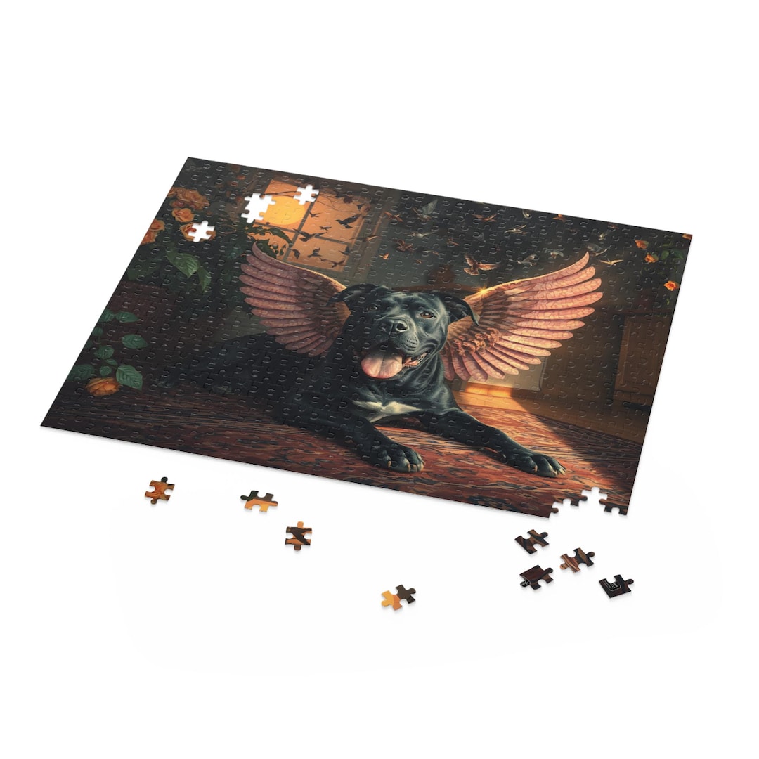 Pitbull | 500 Piece Puzzle | Dog Remembrance Gift | Rainbow Bridge Pet ...