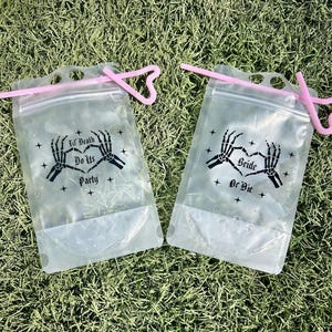 Til Death Do Us Party Drink Pouch – Bachelorette Party Favor – Bride or Die Booze Bag – Reusable 17.6 oz Pouch with Straw