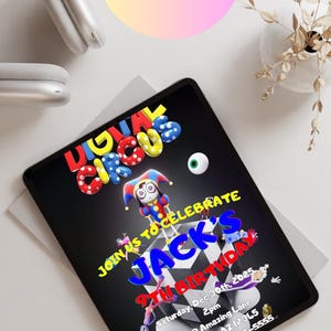 Digital Circus Birthday Invitation | Editable Party Invite | Instant Download | Digital Birthday Template | Kids Party Invite
