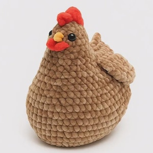 Plush Amigurumi Chicken Crochet Pattern PDF – Easy No-Sew Stuffed Hen Toy Tutorial for Beginners