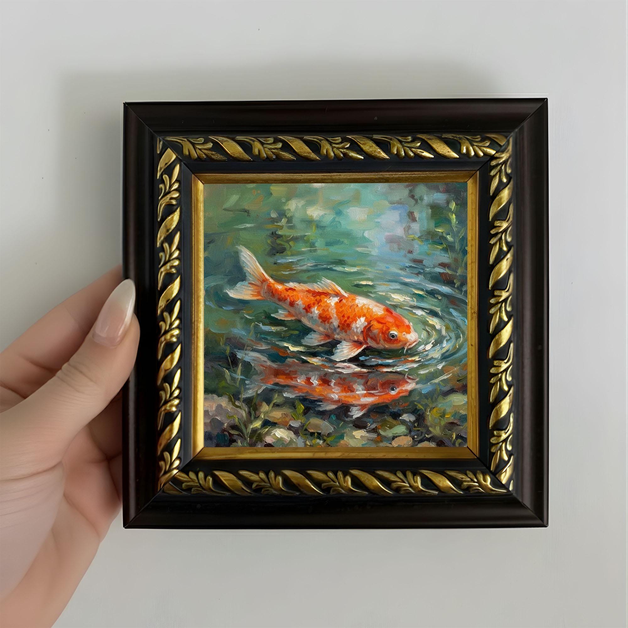 Original Koi Fish Art Oil - Etsy