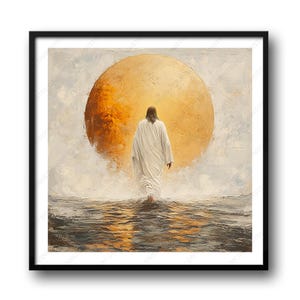 Jesus and the Radiant Sea | Bible Prints | Christian Painting | LDS Wall Art | Religious Prints | Christian Miracle Art