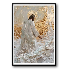 Jesus Christ Walks on the Water | Jesus Christ Art | Picture of Christ | Christian Wall Art | Jesus Christ Wall Art | Religious Prints