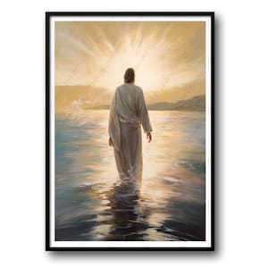 Divine Steps Over the Sea | Christian Printable Art | LDS Prints | Bible Prints | Gift Trendy | Christian Wall Decor