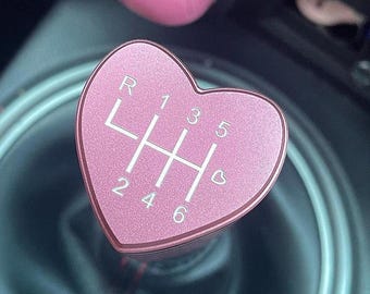 Perilla de cambio de marchas en forma de corazón rosa: un accesorio automotriz súper lindo <3