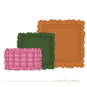 Ruffle cushion sewing pattern
