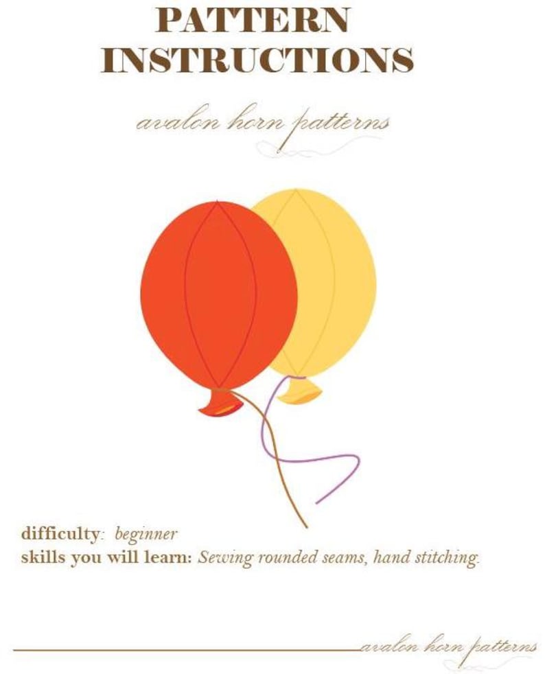 BALLOON Sewing Pattern - Etsy Australia