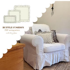 Patrón de costura de cojín con volantes