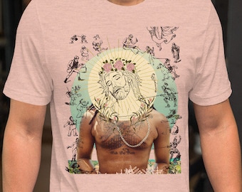 FRERE JESUS: Brown and Out. Short-Sleeve Unisex T-Shirt