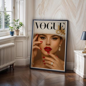 Vogue Glam Wall Art Digital Fashion Portrait Luxury Style Print