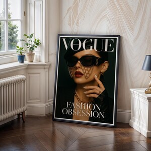 Vogue Fashion Obsession Digital Wall Art Luxury Glam Poster