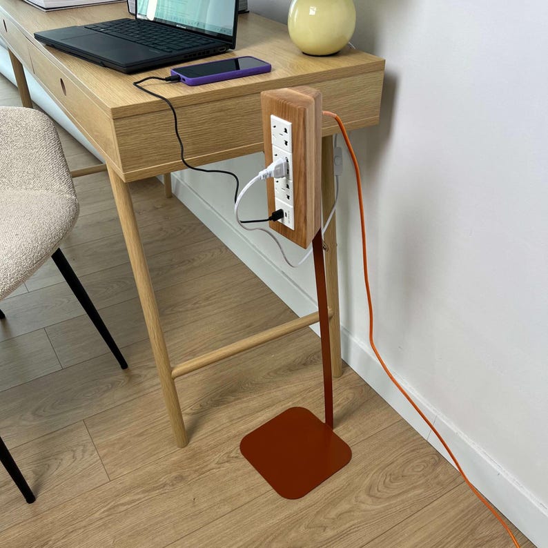 Wood Desk Organizer, Power Hub Strip With USB-C, Universal Sockets - Etsy