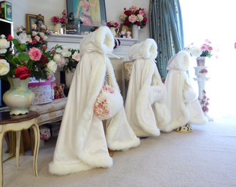 white velvet wedding cape