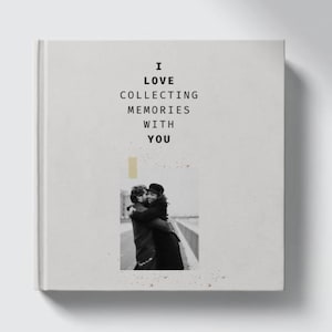 Photo book template to personalize “I Love You” | photo album template in Canva | for couples boyfriend girlfriend | vintage | minimal retro