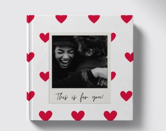 Photo album template to design yourself for couples | Photo book template in Canva | For family, couples & friends