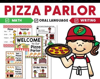 Pizza Dramatic Play Pizzeria Pretend Play Printables for Preschool and Pre-K