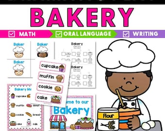 Bakery Dramatic Play Printables for Preschool and Pre-K