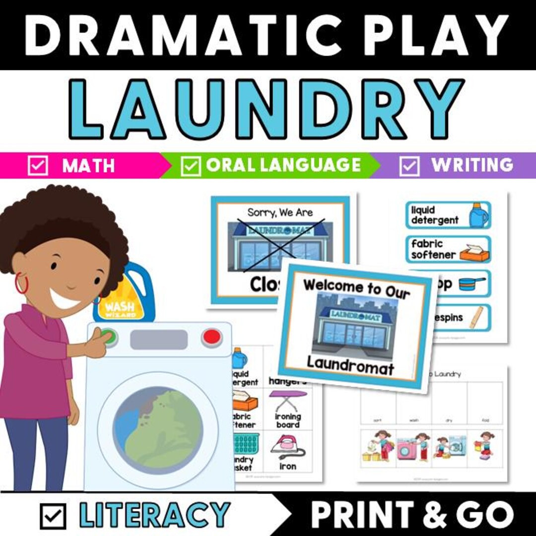 Laundry Dramatic Play for Preschool and Pre-k - Etsy