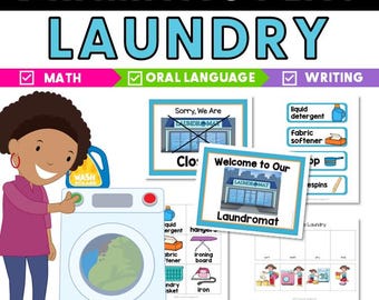 Laundry Dramatic Play for Preschool and Pre-K