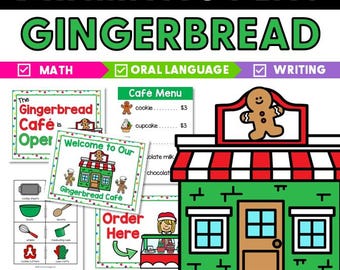 Gingerbread Bakery Dramatic Play Printables for Preschool and Pre-K