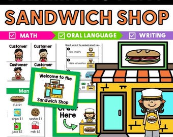 Sandwich Shop Dramatic Play for Preschool and Pre-K