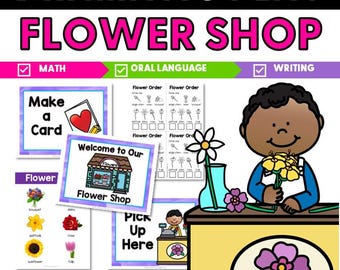Imprimíveis de peças dramáticas de floricultura para pré-escola e pré-escola