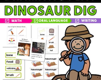 Dinosaur Dig Dramatic Play Center Printables for Preschool and Pre-K
