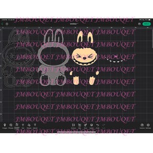 May include: Three black and white Halloween-themed bunny rabbit cutouts. The bunny rabbits are wearing different expressions. One bunny rabbit is smiling, one bunny rabbit is frowning, and one bunny rabbit is surprised.