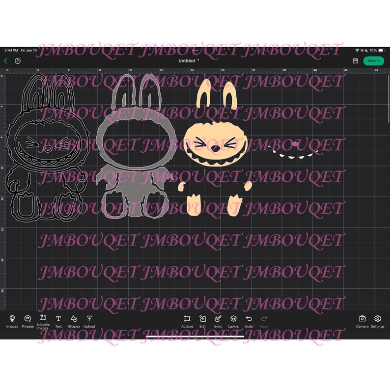 May include: Three black and white Halloween-themed bunny rabbit cutouts. The bunny rabbits are wearing different expressions. One bunny rabbit is smiling, one bunny rabbit is frowning, and one bunny rabbit is surprised.