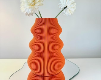 Gerippte Boho-Vase | Funky 3D gedruckte Wohnkultur