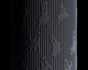 Gerippte 3D gedruckte Geistervase | Halloween Dekor