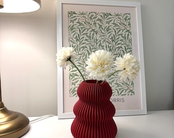 Gerippte Blumenvase | Maximalist Wohndekor, Funky Blumenvase