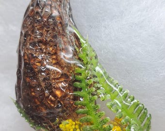 Real Morel Forest Mushroom Pendant #19