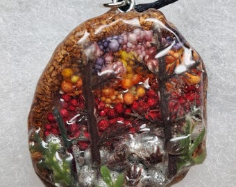 Real Forest Mushroom Pendant #1