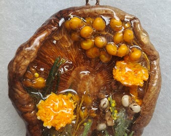Real Forest Mushroom Pendant #17