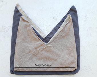 Bolsa bento de lino. Bolsa de almuerzo de lino orgánico. Pan japonés.