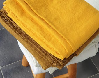 Organic Linen Flat Sheet: Natural European Flax, Custom Size Available