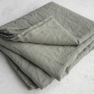 Linen Flat Sheet Top Bed Sheet Organic Linen Sheet Stonewashed Bed Sheet Queen Twin Full King CalKing Double