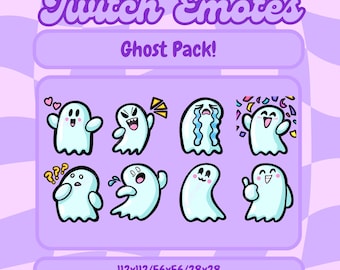 Ghost Twitch-emotes, Kawaii Spooky-streamerpakket (digitale download)