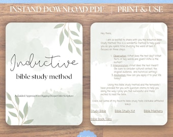 Induktiver Bibelstudienführer: Schriftstudienvorlage (Digitaler Download)