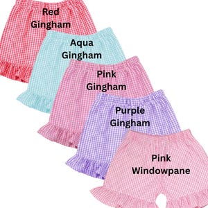 Ruffle Gingham Shorts, Baby Girl Toddler | Summer Shorts, School Shorts, Color Options, Closet Staple, Clothing Sets, Shorts Sets