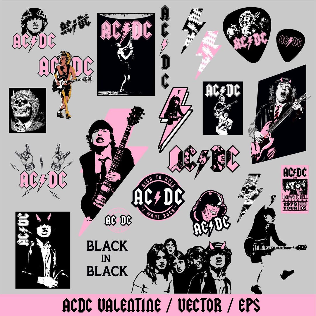 Valentine ACDC Logo Vector AI & EPS Files Instant Digital Download ...